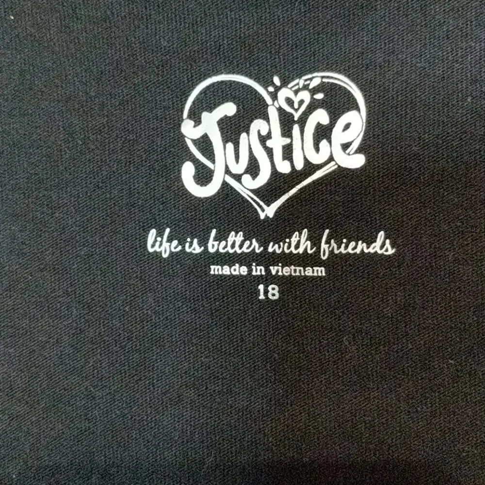 JUSTICE Girls 18 Bundle Black Tank Tops Sequin Lot XXL